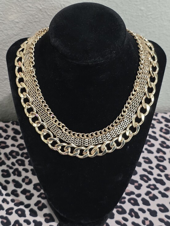 Aldo Jewelry - Aldo Gold Layered Chain Statement Necklace - Women Jewelry
